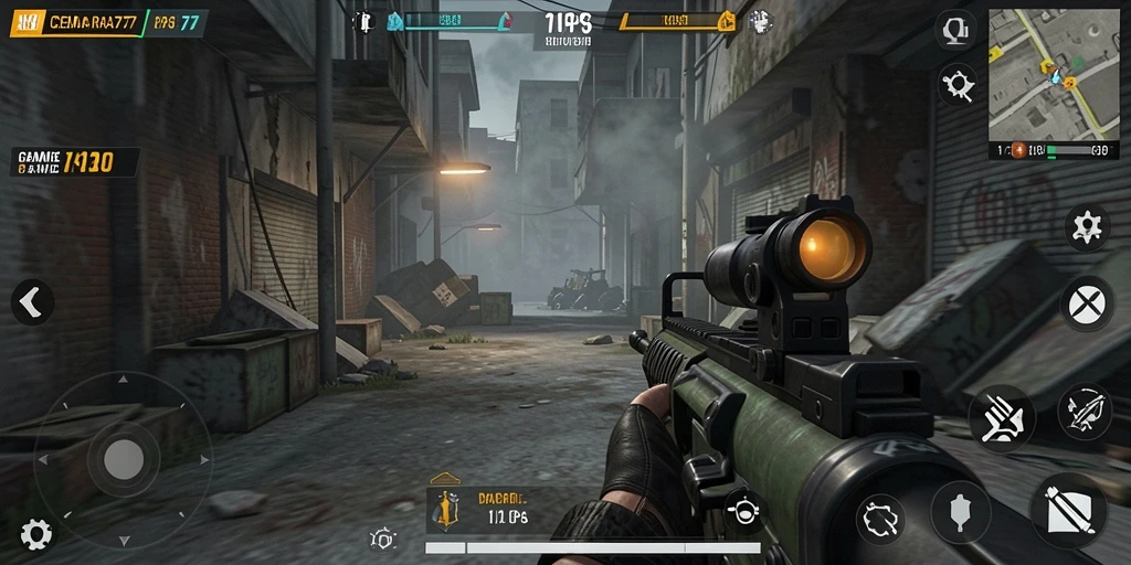 Tampilan menegangkan gameplay CEMARA77 yang menarik.