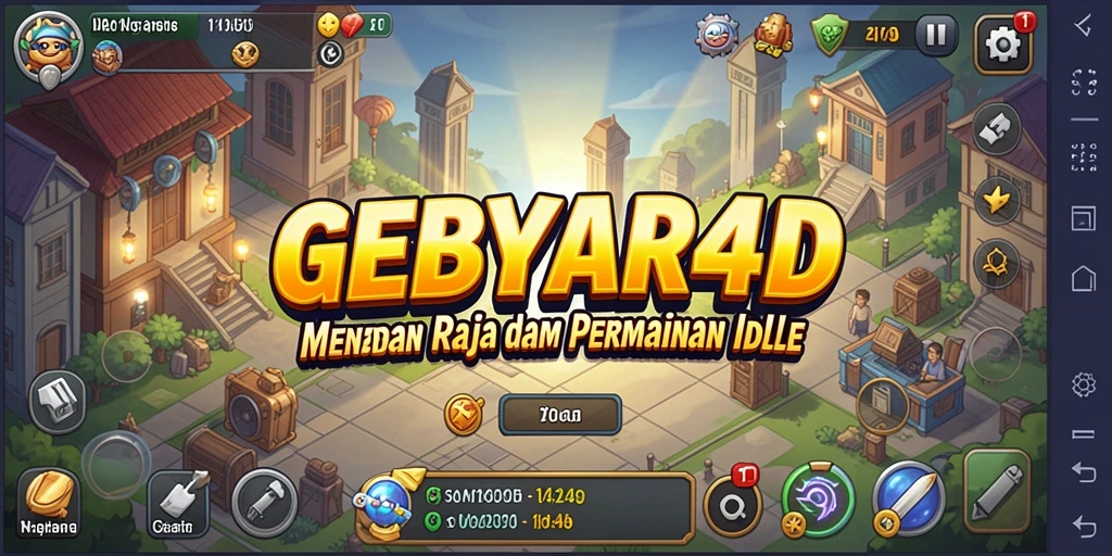 Tampilan gameplay GEBYAR4D dengan elemen Idle yang menarik.
